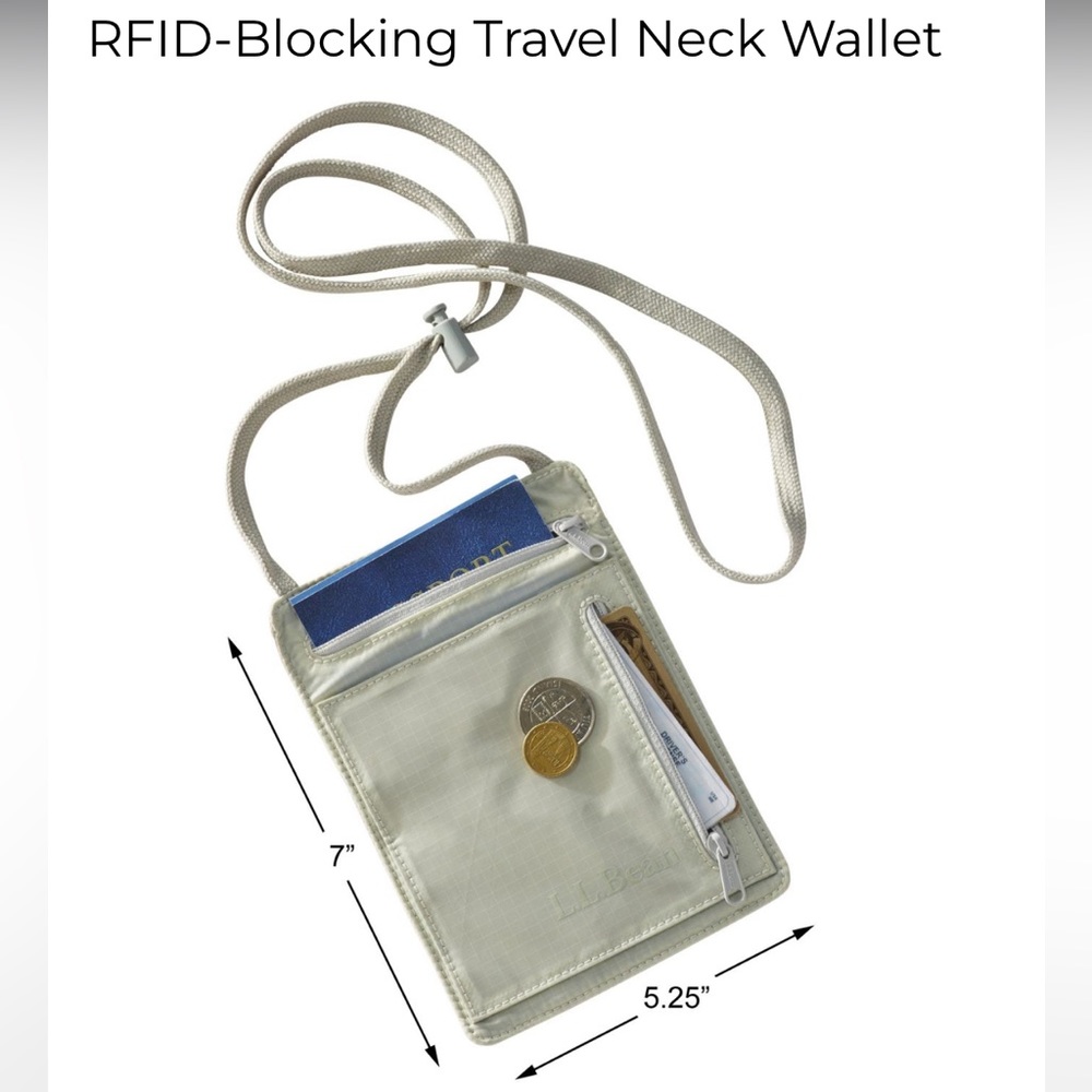 L.L. Bean Travel Wallet Passport Organzier Crossbody
